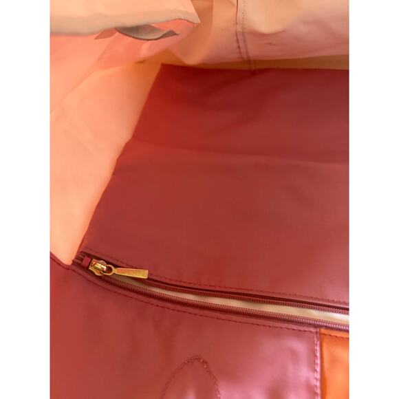 Longchamp XL Pink and Orange Top Handle Duffle Tote - Picture 13 of 16